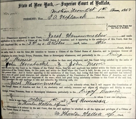 Jacob Wannenmacher 1828 NYS Citizenship Application edited v2