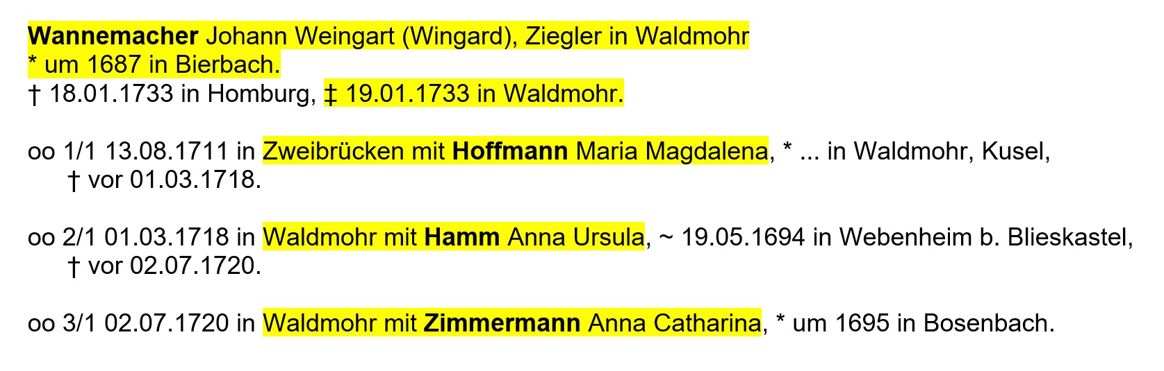 Website Johann Weingart Wannemacher Marriages 112121 Karina Kulbach Fricke